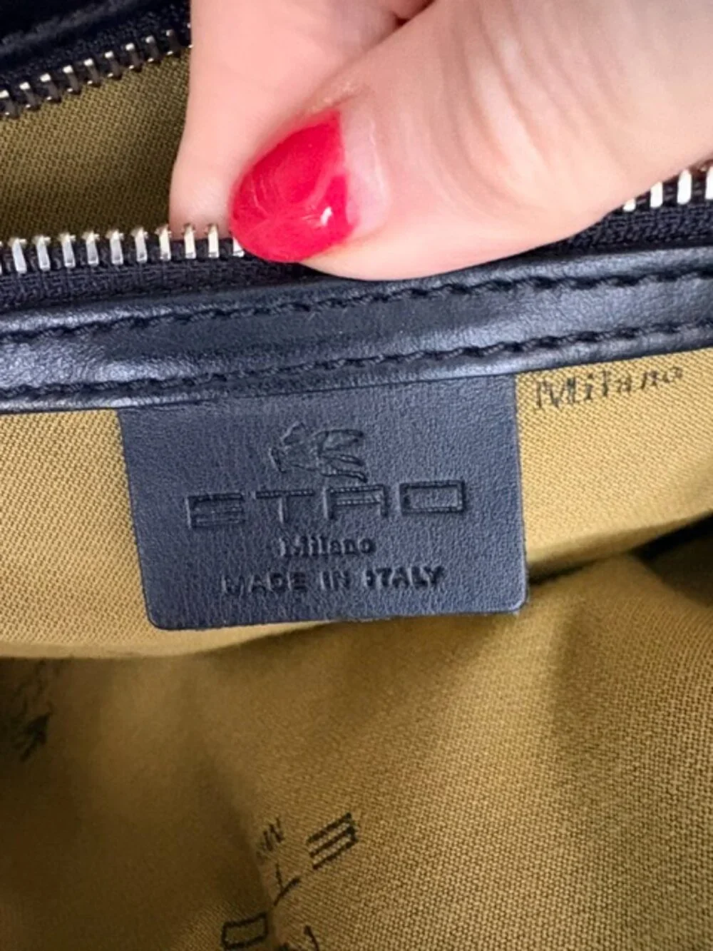 ETRO Milano Italian Leather Laptop/Briefcase Bag - Damask Print